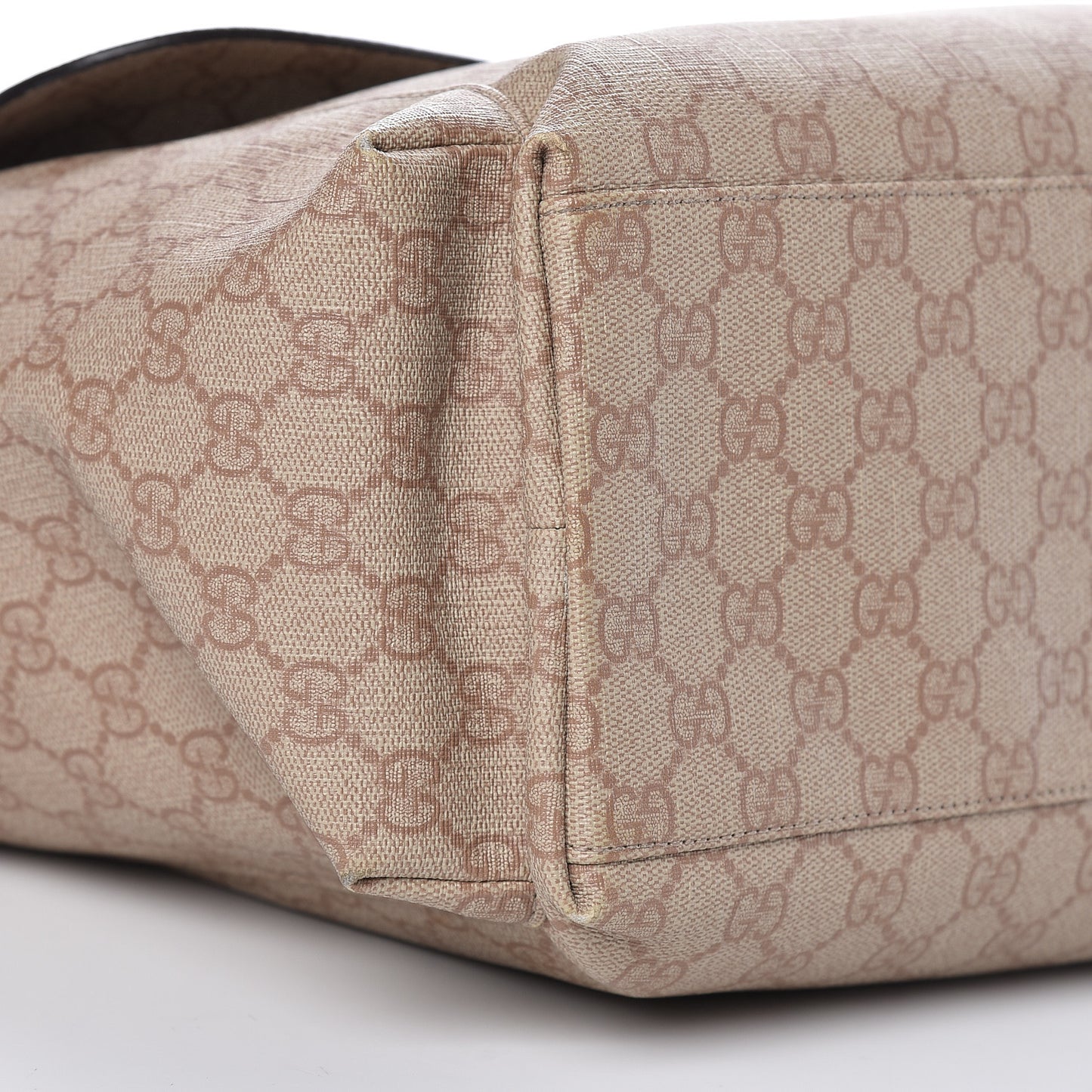 GG Supreme Monogram Messenger Diaper Bag Beige