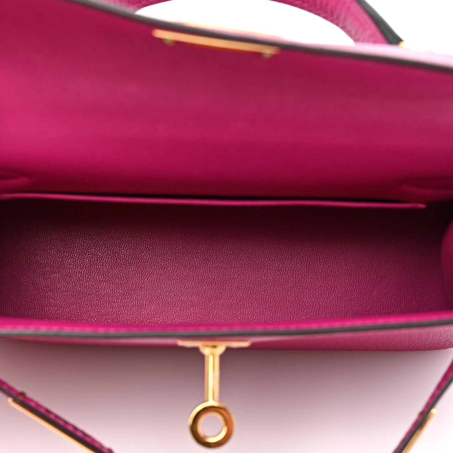Chevre Mysore Mini Kelly Sellier 20 Rose Pourpre