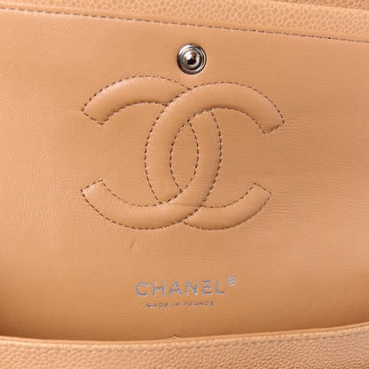 Chanel Caviar Quilted Medium Double Flap Beige 6 of 11