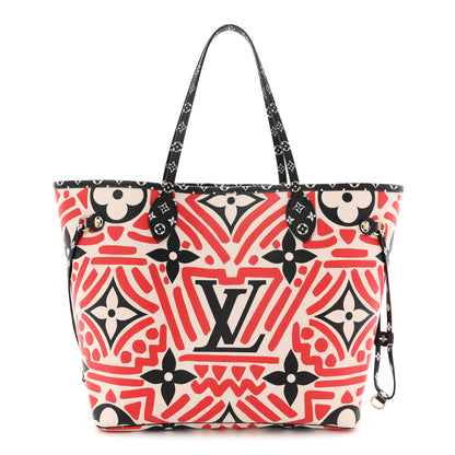 Louis Vuitton Monogram Giant Crafty Neverfull MM Creme Rouge Black 1 of 10