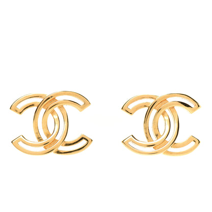 Chanel Metal Obazine CC Earrings Gold 1 of 5