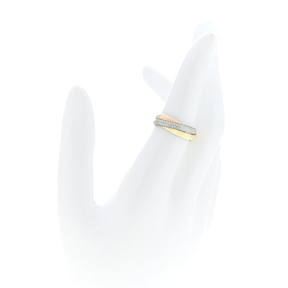 Cartier 18K White Yellow Pink Gold Diamond Small Trinity Paved Ring 51 5.75 2 of 4