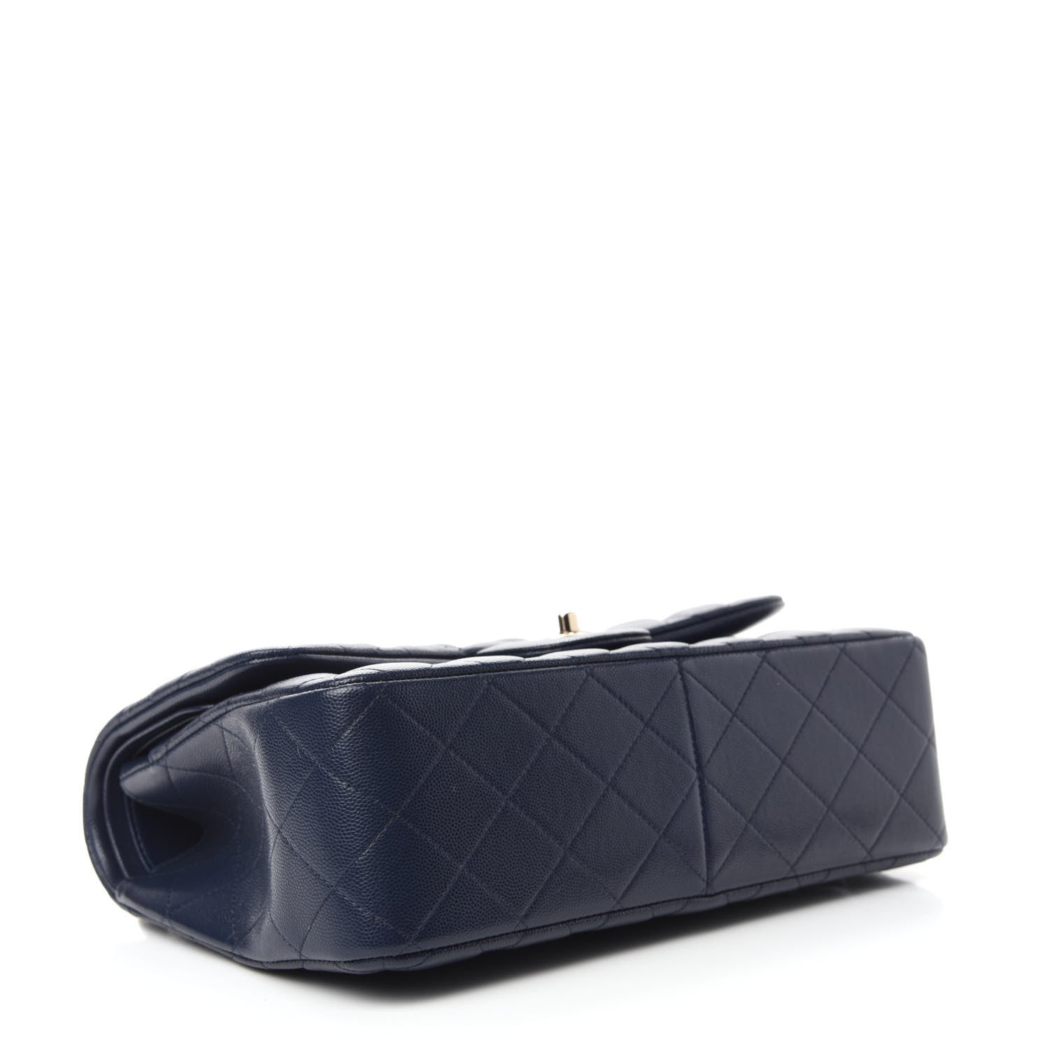 Chanel Caviar Quilted Jumbo Double Flap Navy Blue 4 of 11