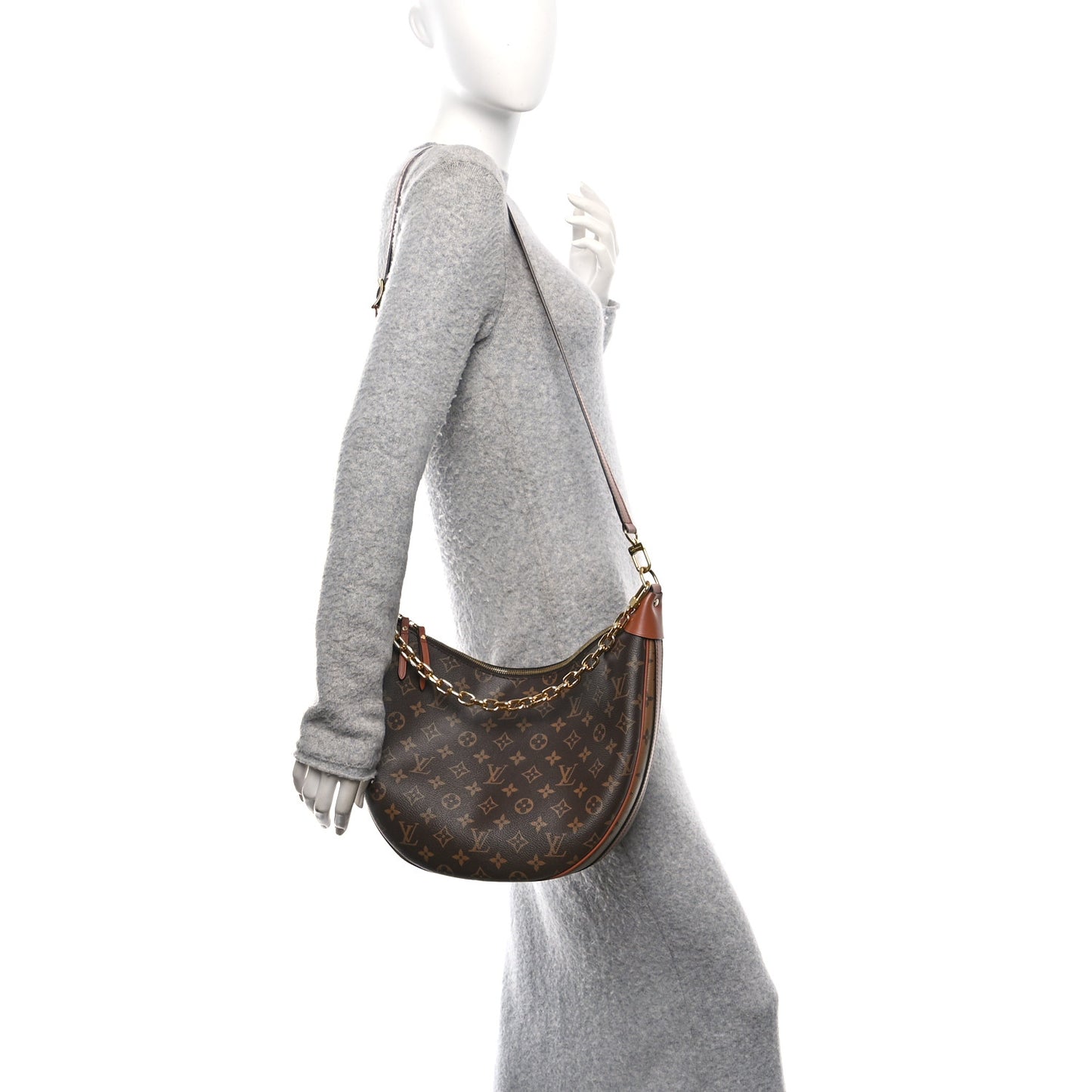 Reverse Monogram Loop Hobo