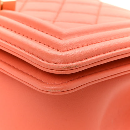 Chanel Lambskin Quilted Small Boy Flap Orange 11 of 11