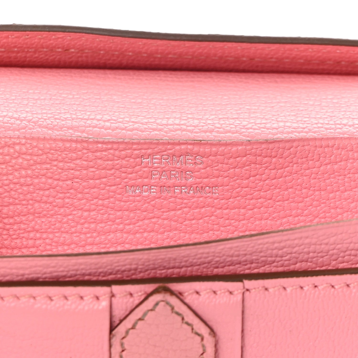 Hermes Chèvre Mysore Bearn Gusset Wallet 5P Pink 6 of 14