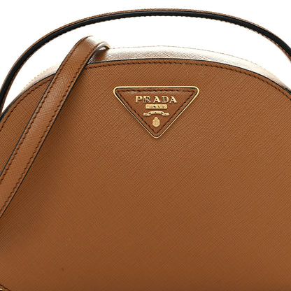 Prada Saffiano Lux Odette Crossbody Caramel 9 of 12