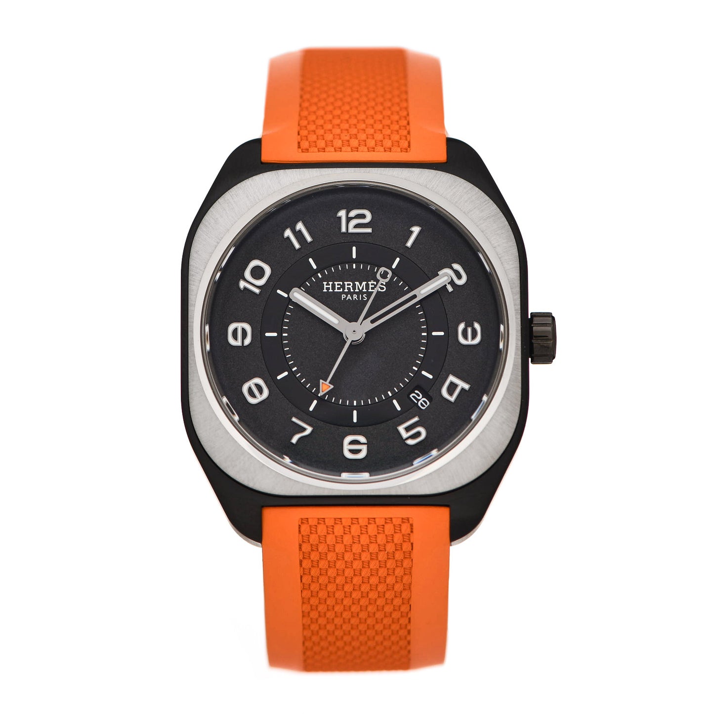 DLC Coated Titanium Rubber 39mm H08 Automatic Watch Orange