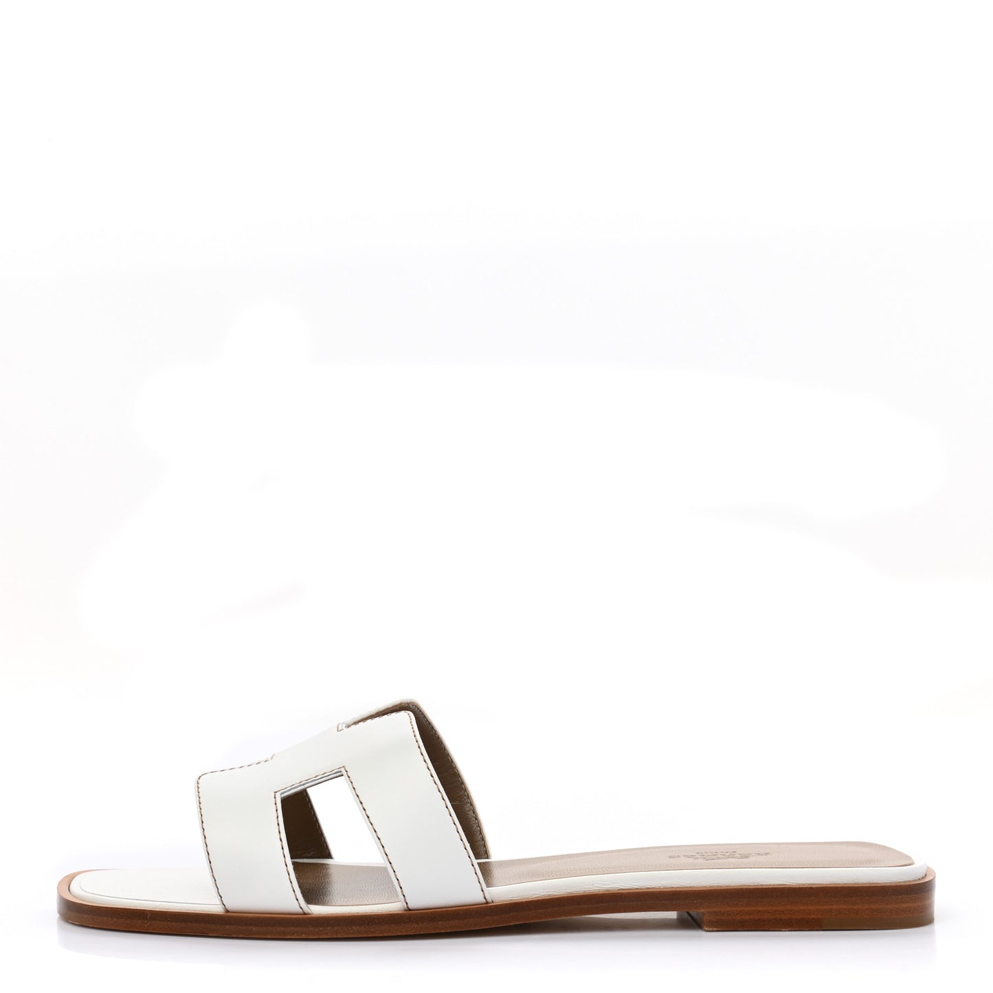 Box Calfskin Oran Sandals 38.5 White