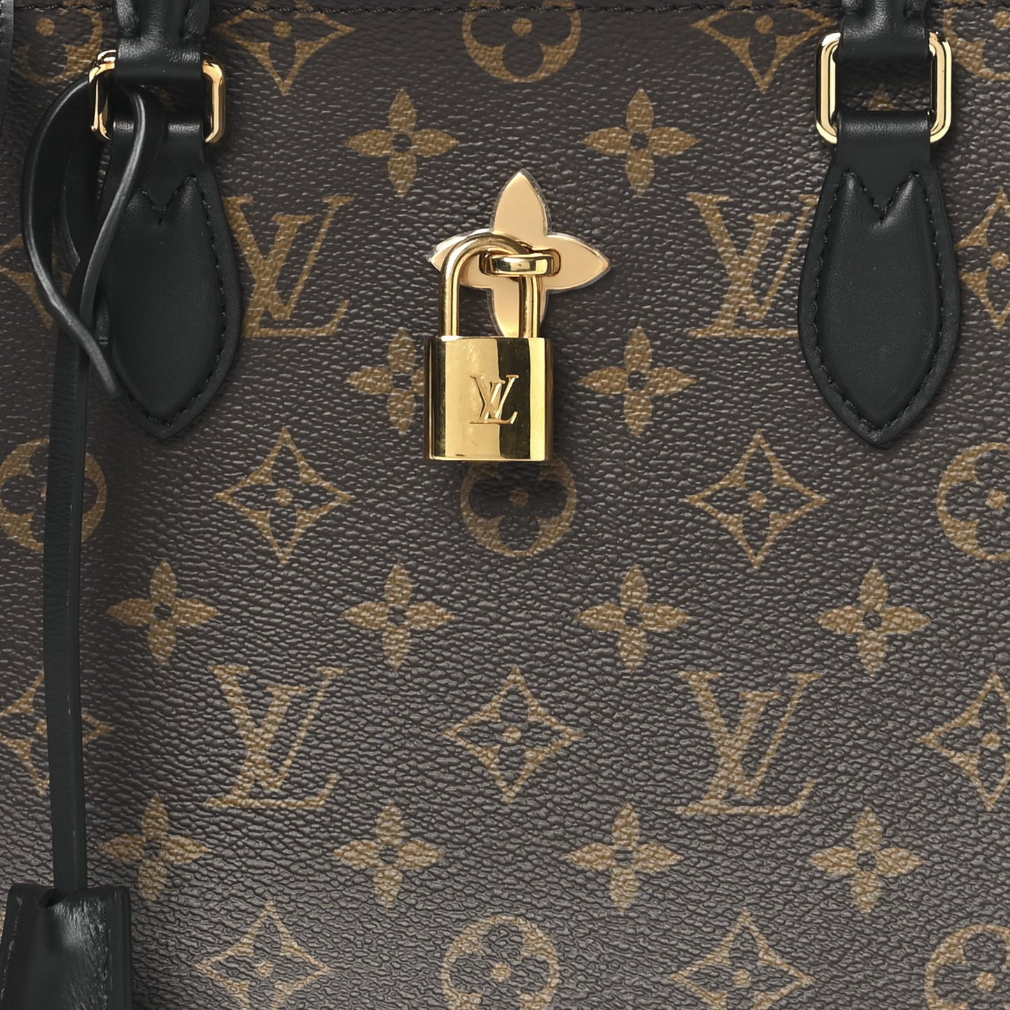 Monogram Flower Tote Black