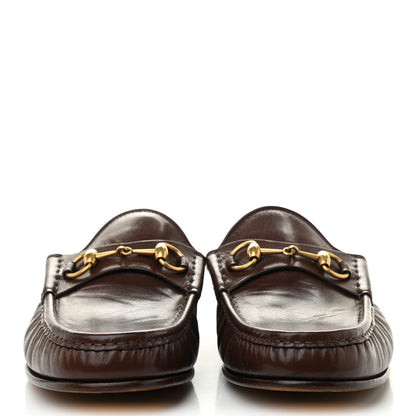 Gucci Goatskin Mens Horsebit Slippers 11.5 Light Brown 2 of 8