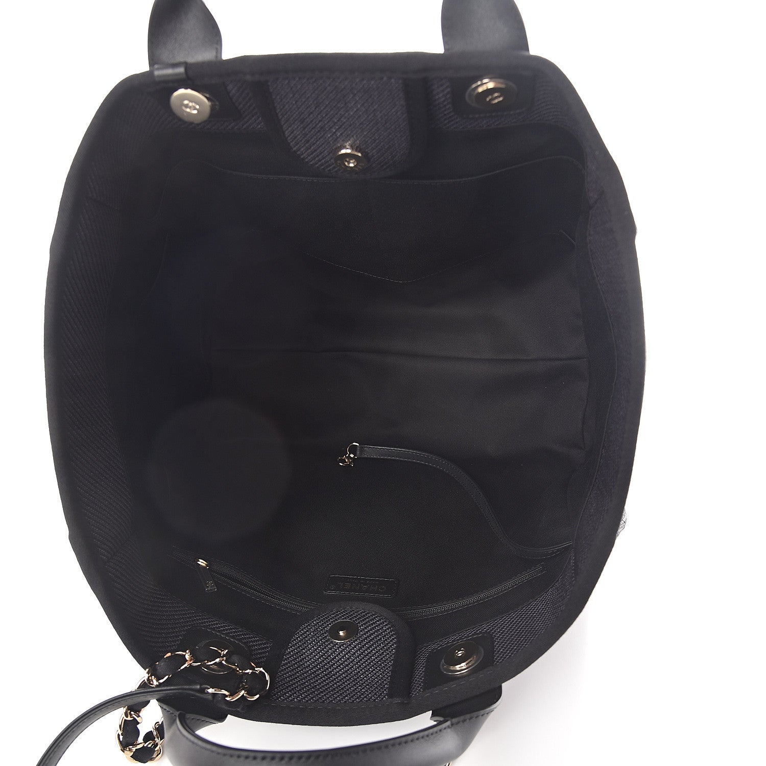 Chanel Canvas Medium Deauville Tote Black 4 of 8