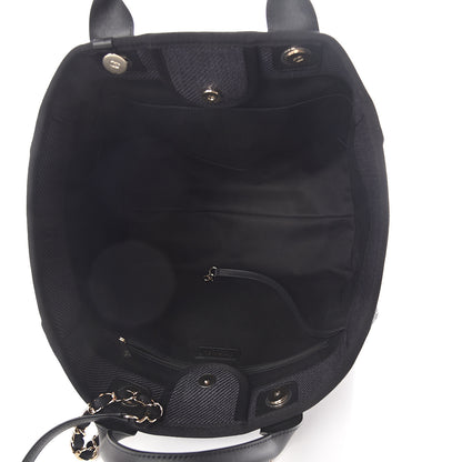Chanel Canvas Medium Deauville Tote Black 4 of 8