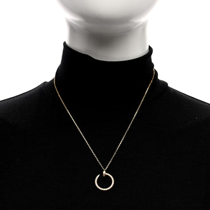 Cartier 18K Yellow Gold Diamond Juste Un Clou Paved Pendant Necklace 3 of 5