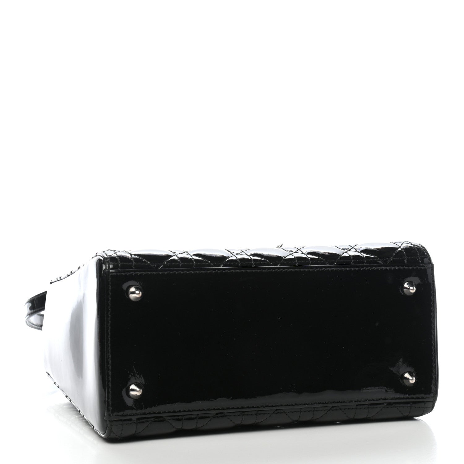 Christian Dior Patent Cannage Medium Lady Dior Black 4 of 9