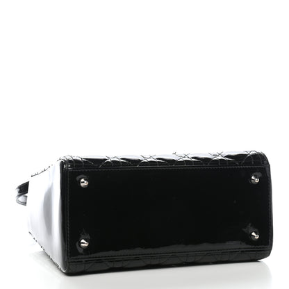 Christian Dior Patent Cannage Medium Lady Dior Black 4 of 9