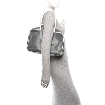 Miu Miu Soft Calf Softy Contrast Large Beau Top Handle Bag Marmo White 2 of 9