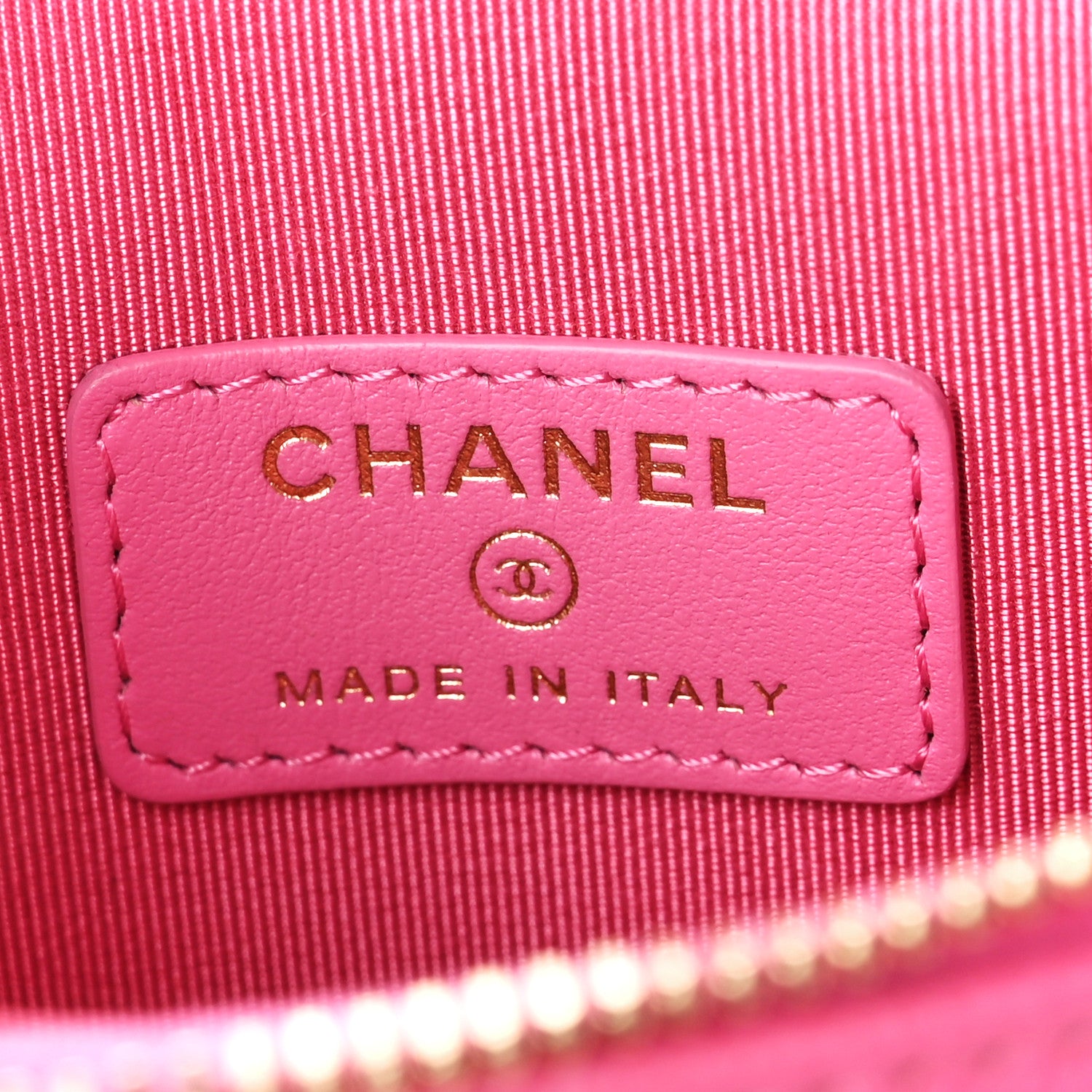 Chanel Caviar Quilted Small Vertical Coco Beauty Vanity Case With Chain Pink 6 of 10