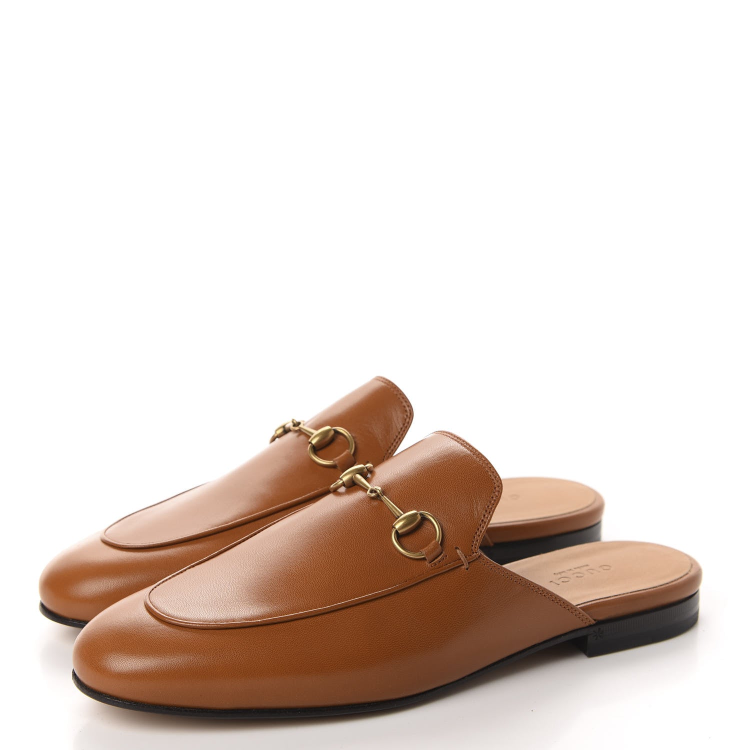 Gucci Malaga Kid Womens Princetown Slippers 38 Cognac 3 of 10
