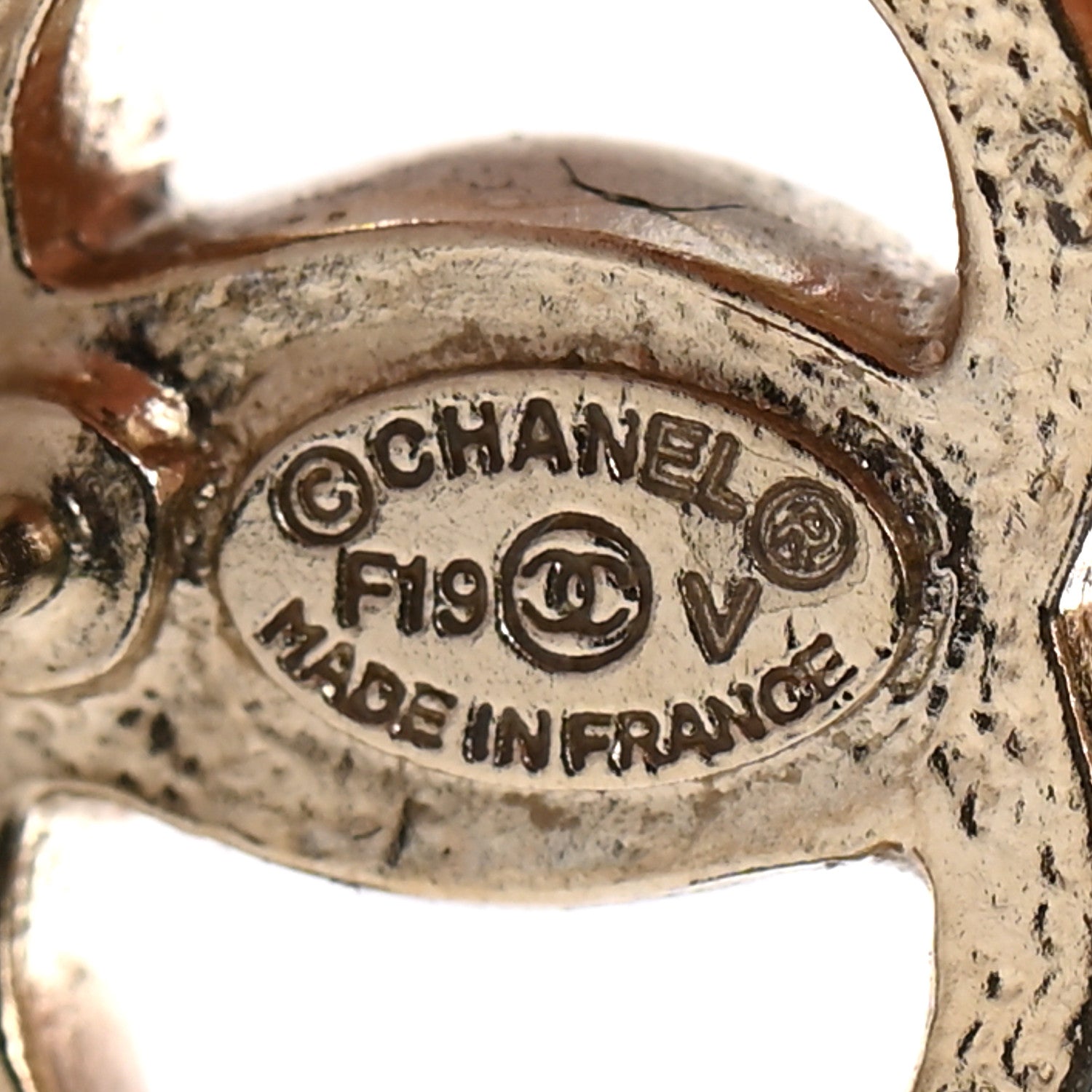 Chanel Crystal Pearl CC Drop Earrings Silver 4 of 4