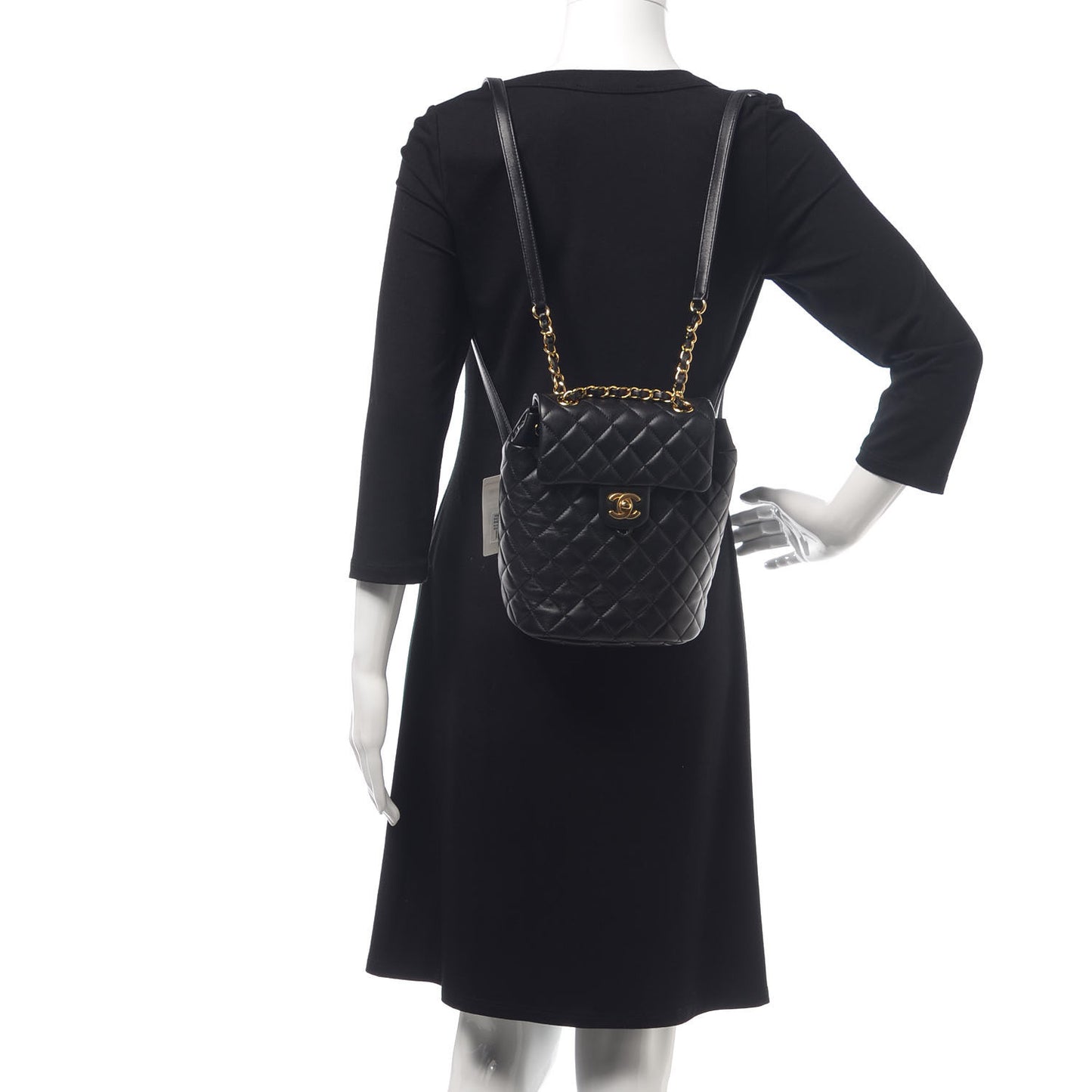 Lambskin Quilted Mini Urban Spirit Backpack Black