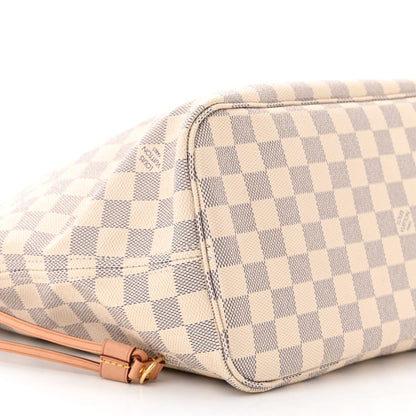 Louis Vuitton Damier Azur Neo Neverfull MM Rose Ballerine 9 of 13