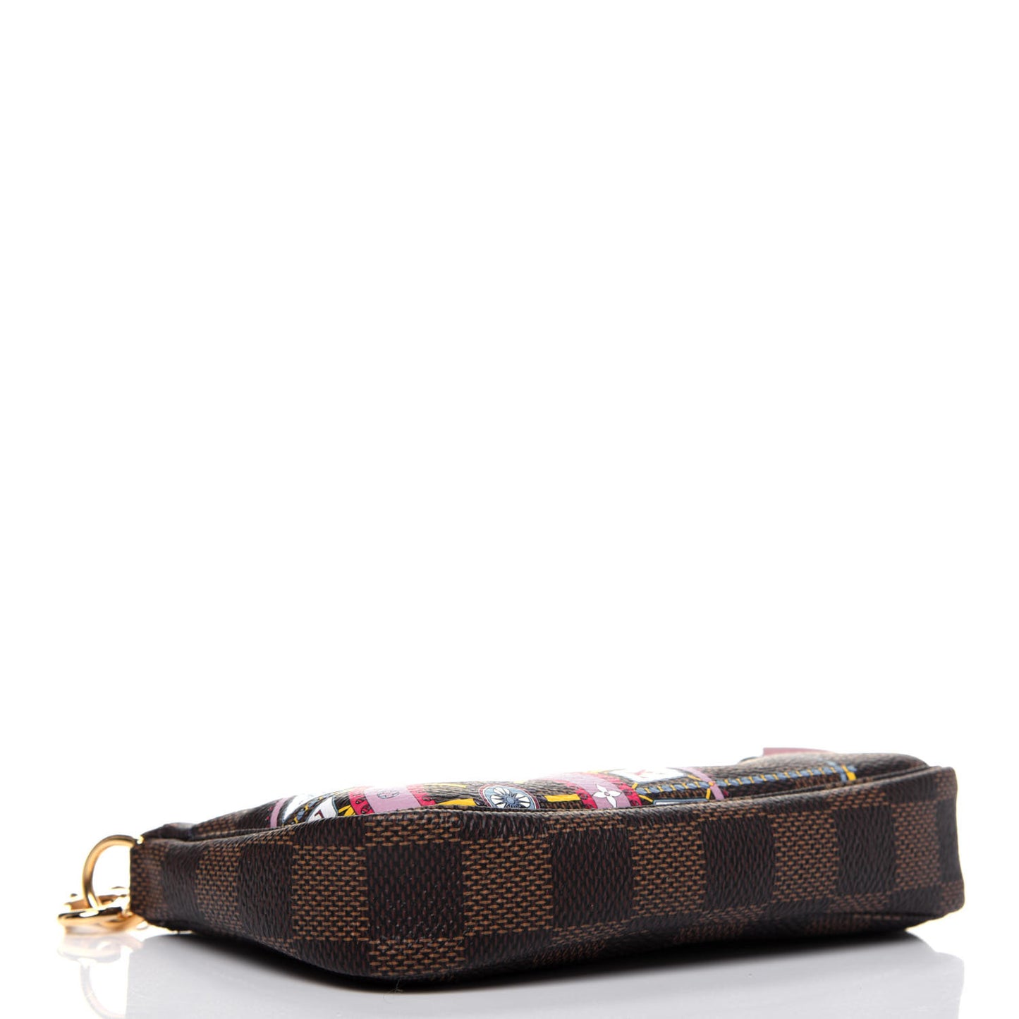 Damier Ebene 2020 Christmas Animation Big Wheel Mini Pochette Accessories Rose Ballerine