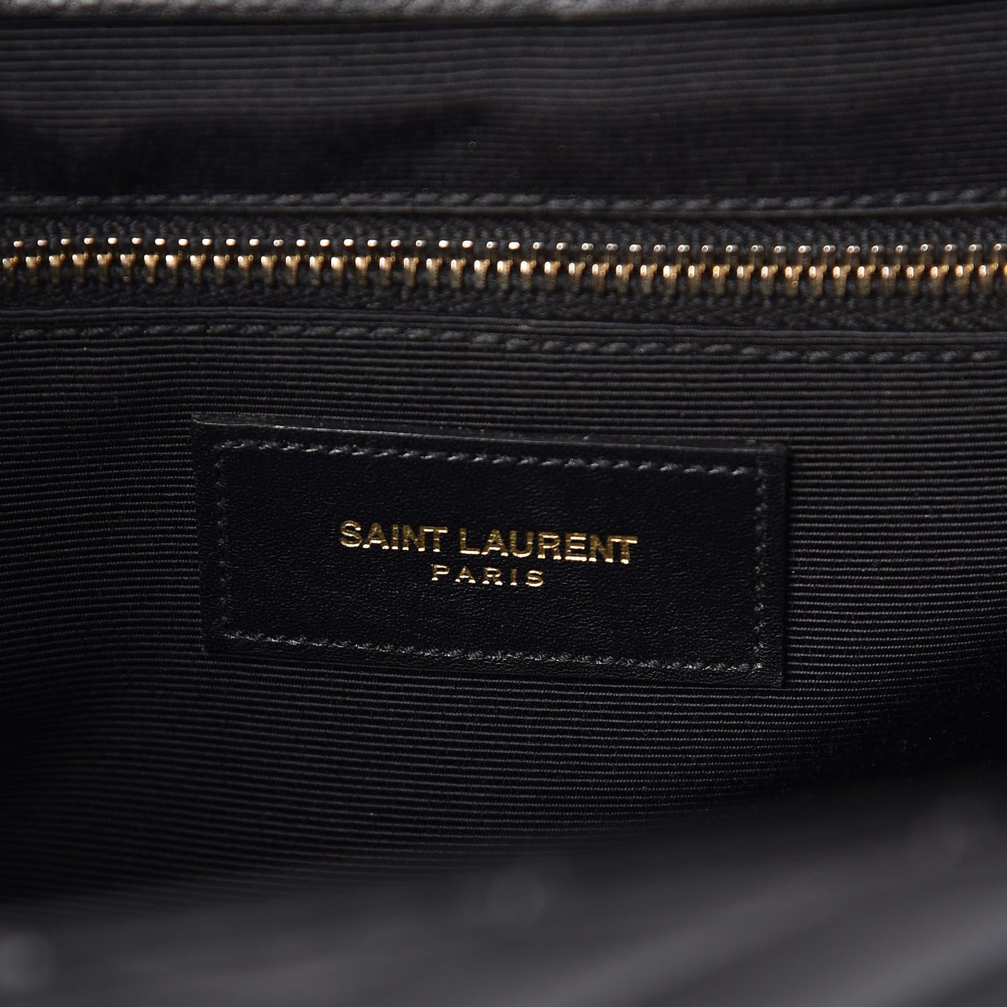 Smooth Calfskin Matelasse Chevron Large Monogram Satchel Black