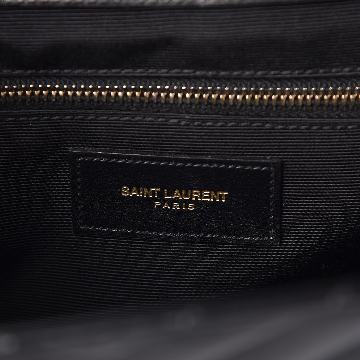 Saint Laurent Smooth Calfskin Matelasse Chevron Large Monogram Satchel Black 6 of 11