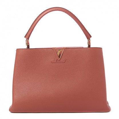 Louis Vuitton Taurillon Capucines MM Terracotta 1 of 8