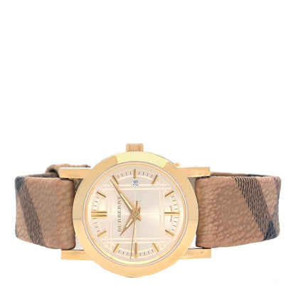 Burberry Stainless Steel Calfskin 28mm Nova Check Quartz Watch BU1399 2 of 4