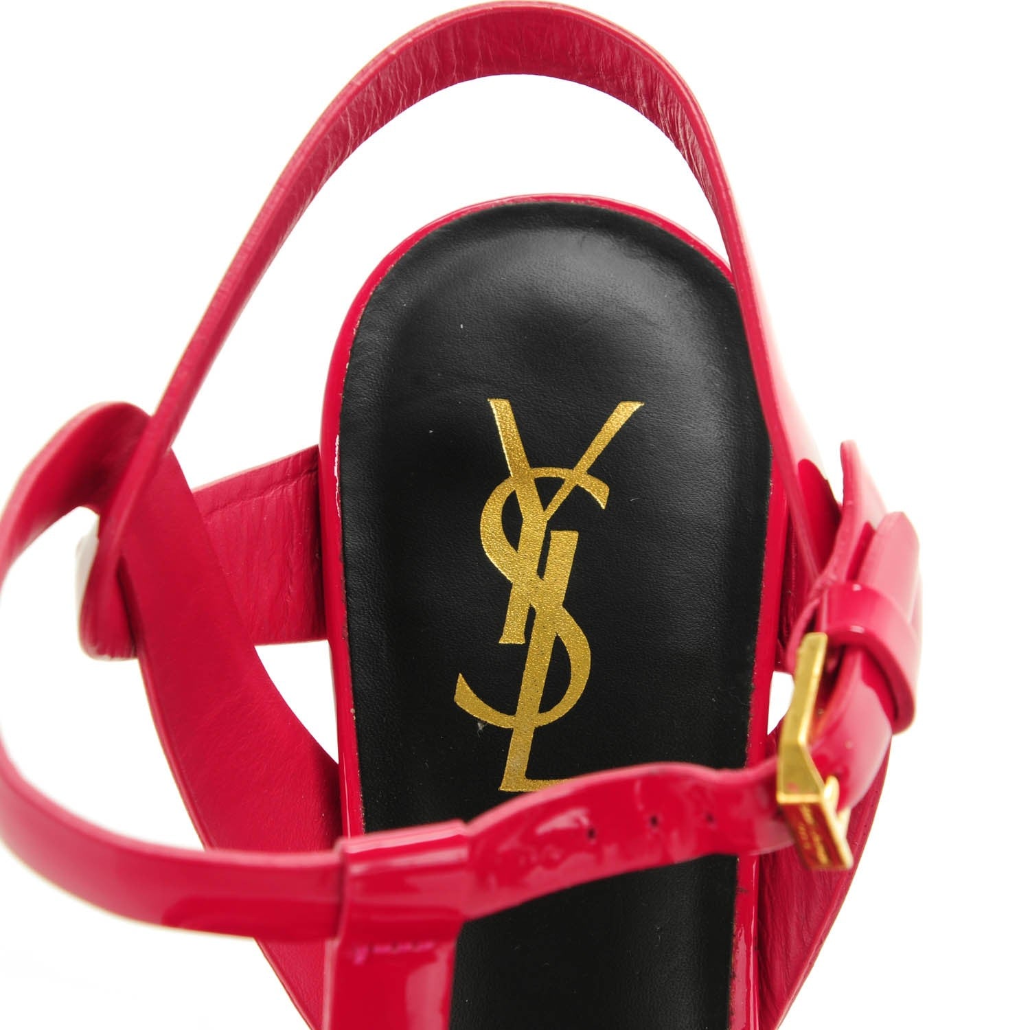 Saint Laurent Patent Tribute 75 Platform Sandals 39.5 Fuchsia 6 of 8