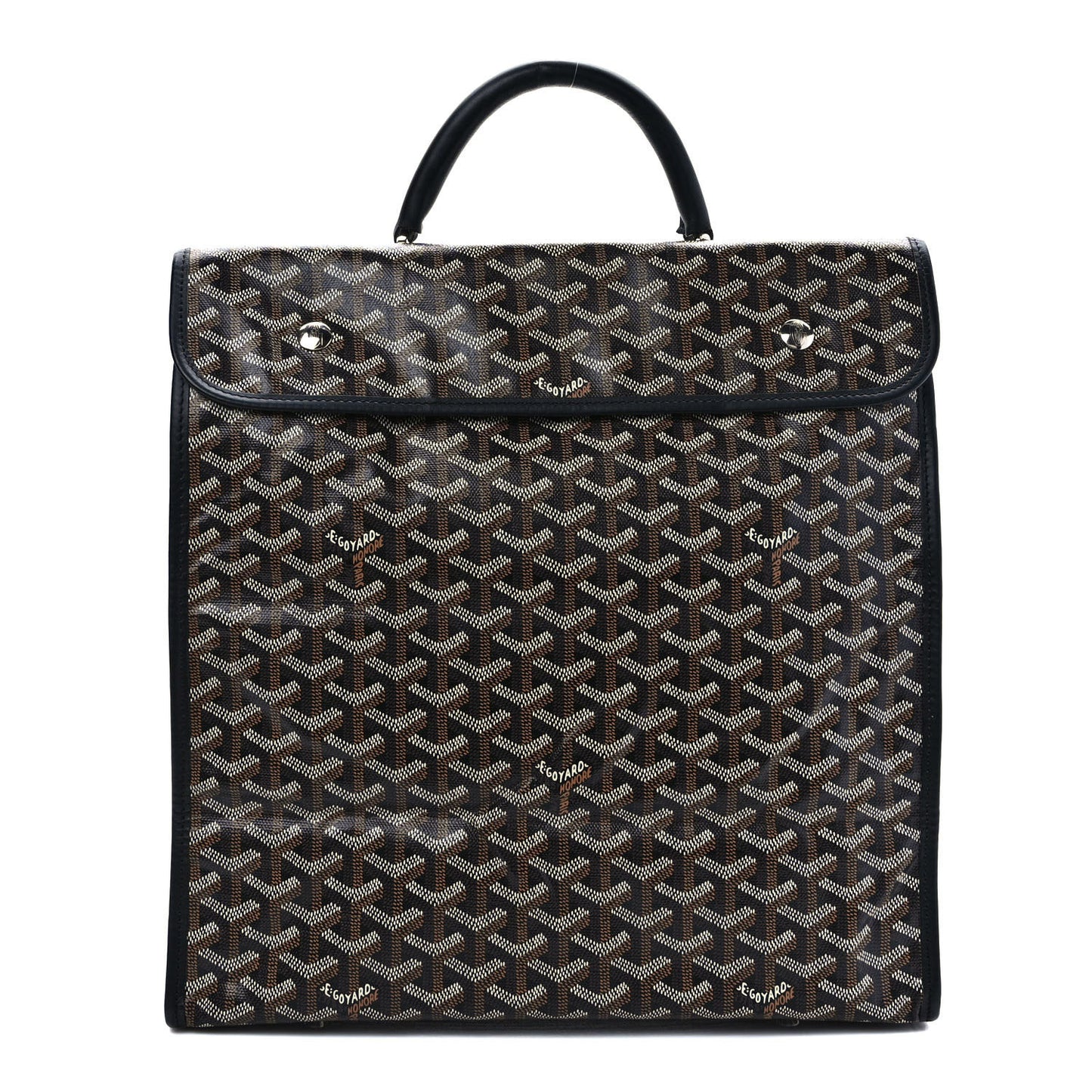 Goyardine Saint Leger Soft Briefcase Backpack Black