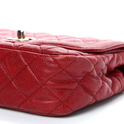 Chanel Caviar Quilted Mini Square Flap Red 6 of 10