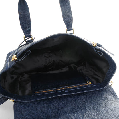 3.1 Phillip Lim 3.1 Textured Calfskin Large Pashli Satchel Ink 5 of 7