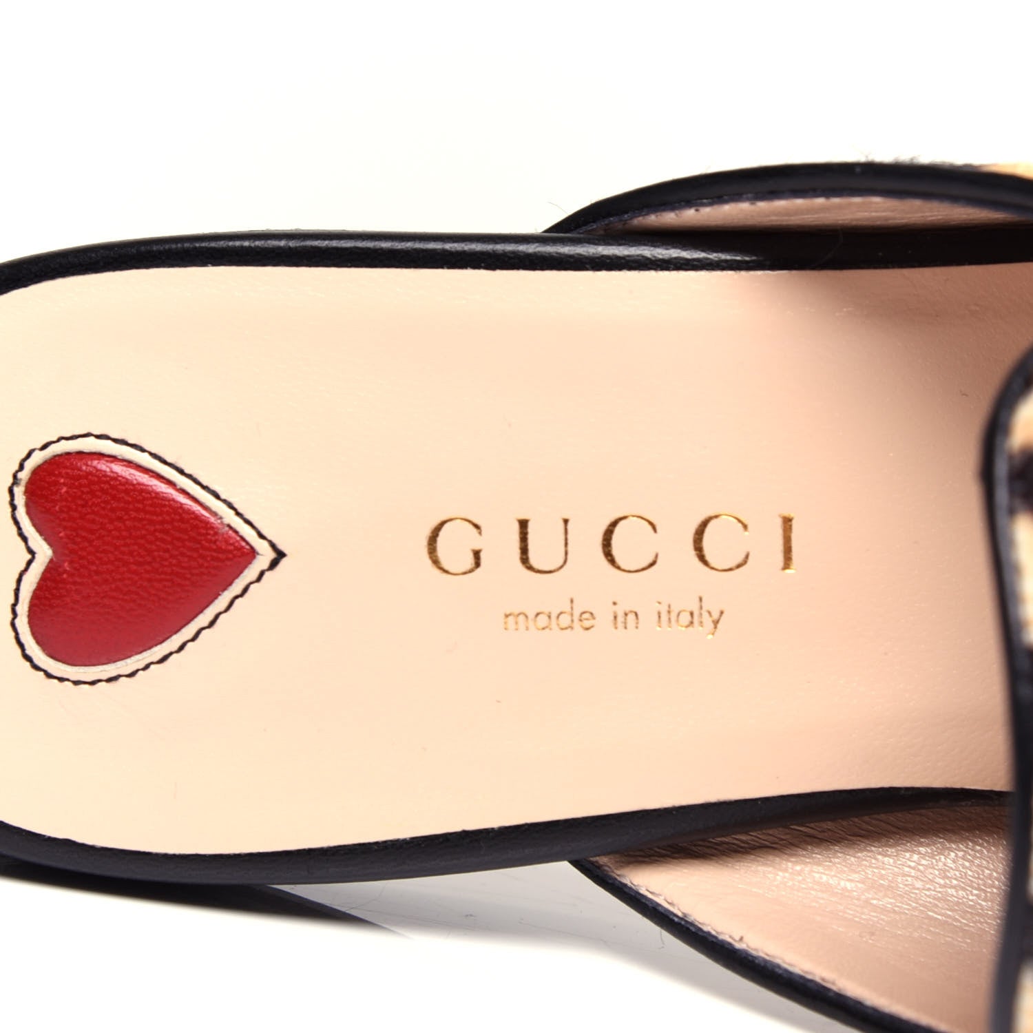 Gucci Calf Hair Leopard Print Womens Princetown Slippers 35 Naturale Black 8 of 11
