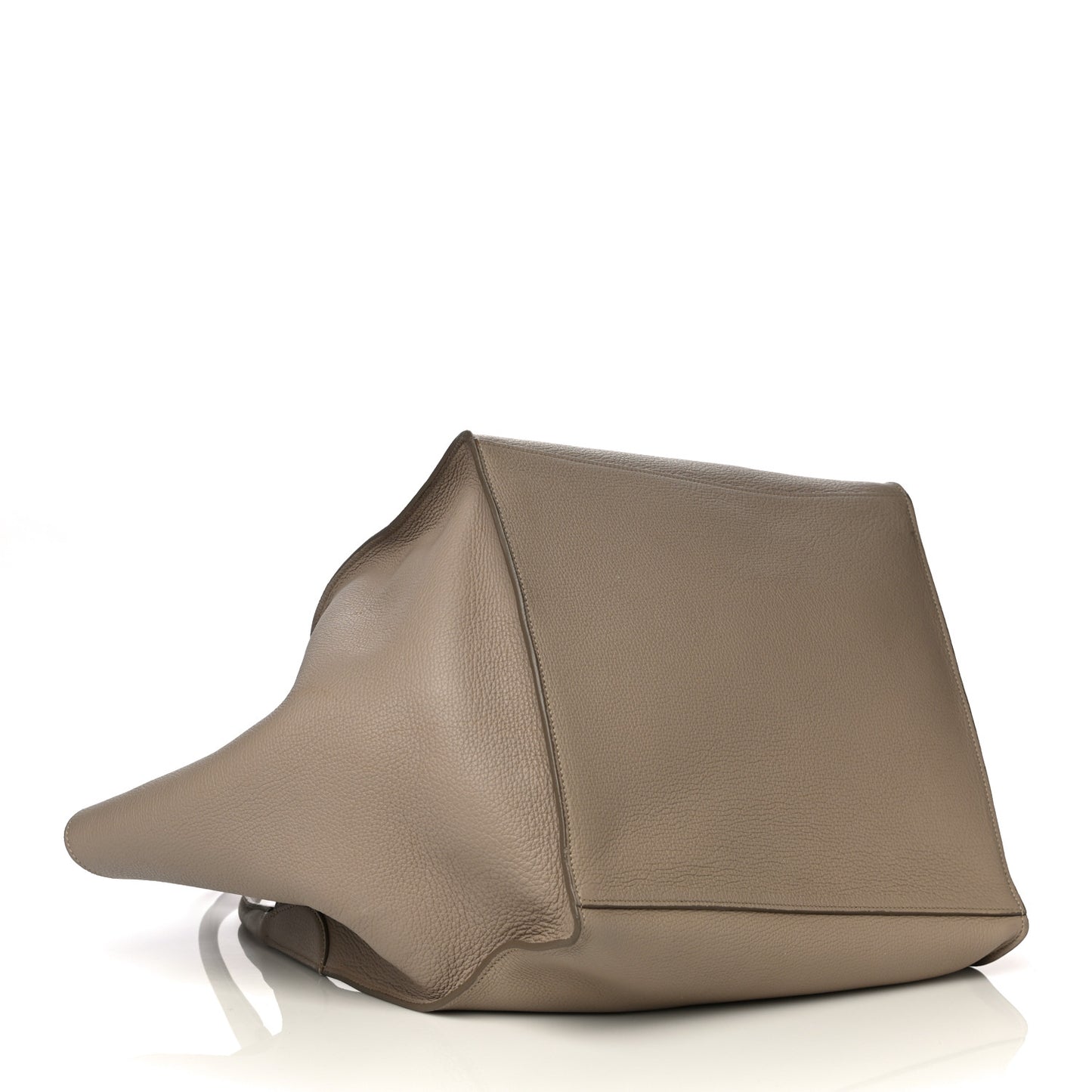 Supple Grained Calfskin Medium Big Bag Light Taupe