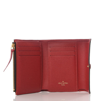 Louis Vuitton Damier Ebene Victorine Wallet Red 4 of 8