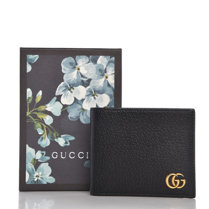 Gucci Calfskin Boar Effect GG Marmont Bi-Fold Wallet Black 8 of 8