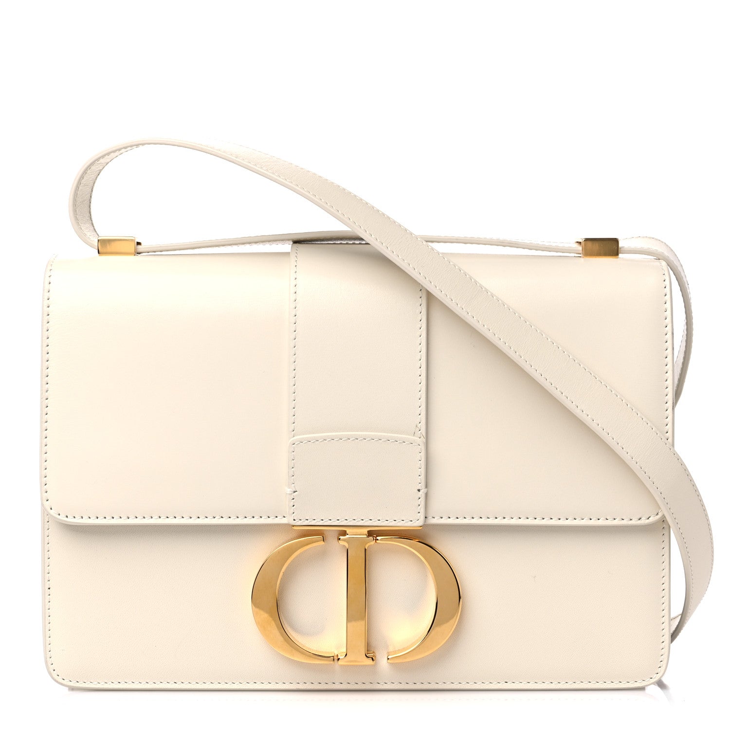 Christian Dior Box Calfskin 30 Montaigne Flap Bag Latte 1 of 15