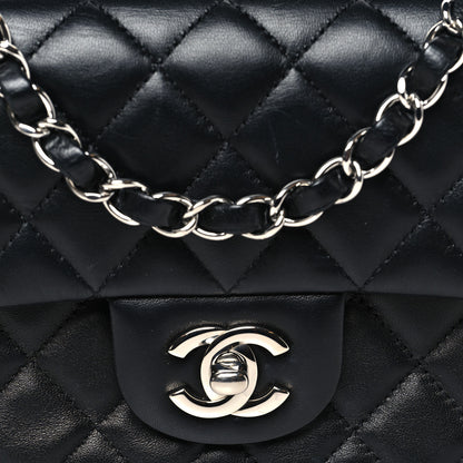 Chanel Lambskin Quilted Mini Rectangular Flap Black 8 of 12