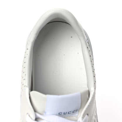 Gucci Calfskin GG Tennis Embossed Perforated Womens Platform 55mm Sneakers 39 Great White 8 of 9