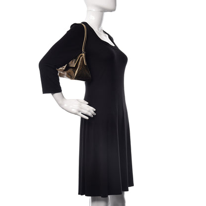 Fendi Vitello Mirror FF Embossed Mini Mama Baguette Oro Ambrato 2 of 16