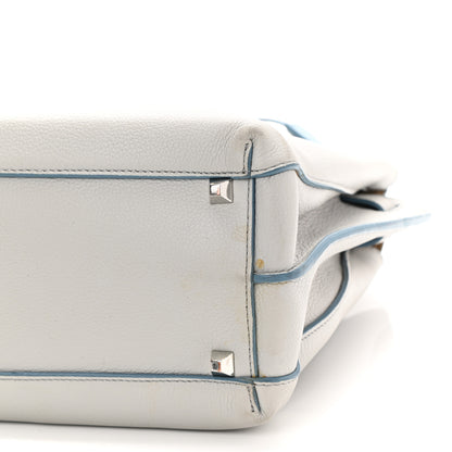 MCM Grained Calfskin Large Milla Tote Whisper Grey 9 of 15