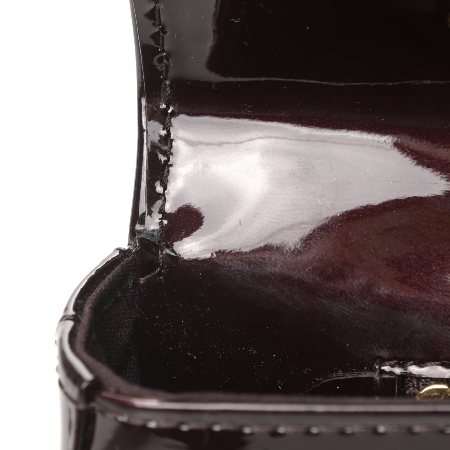 Louis Vuitton Patent Sobe Clutch Amarante 9 of 11