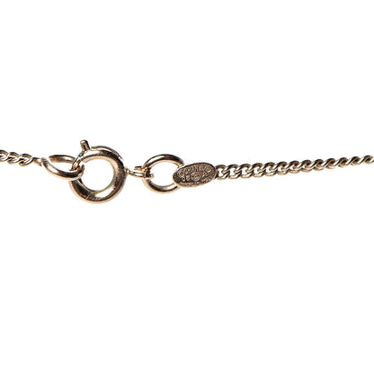 Chanel Crystal CC Heel Motif Necklace Gold 4 of 4