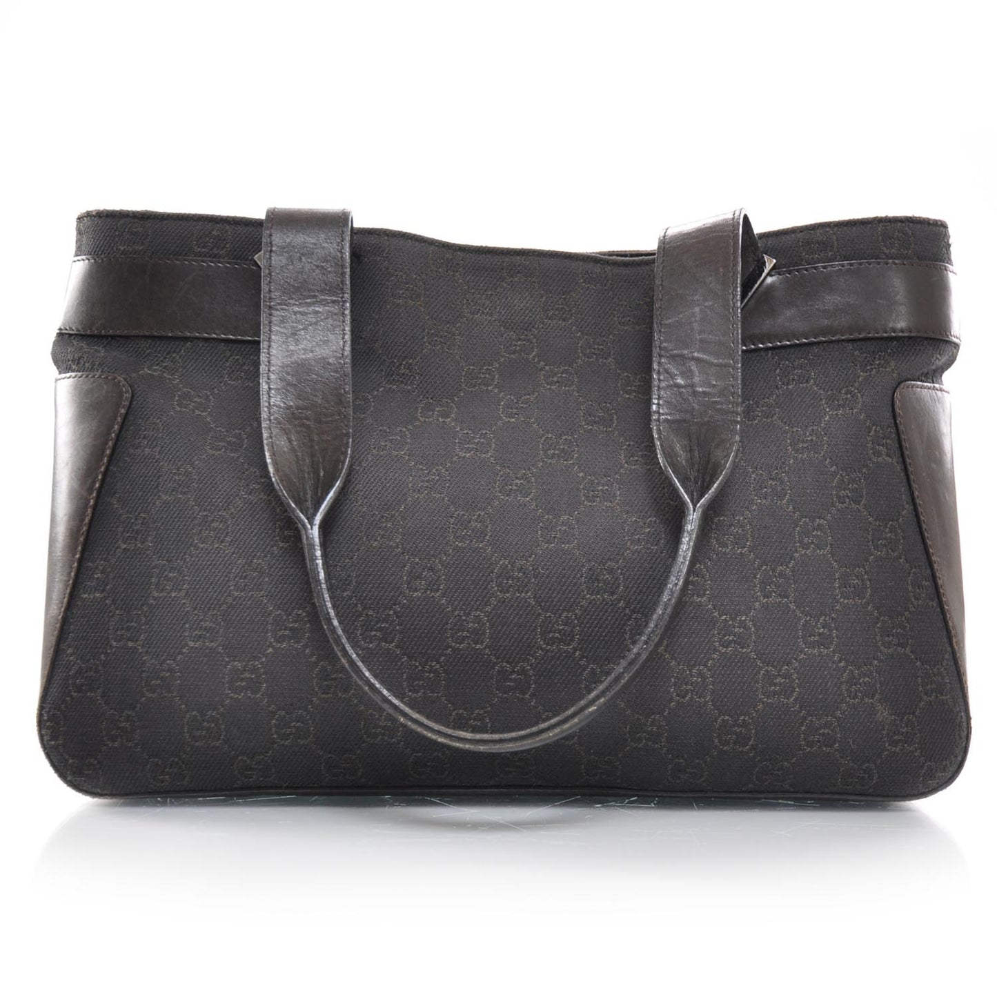 Denim Monogram Tote Dark Brown