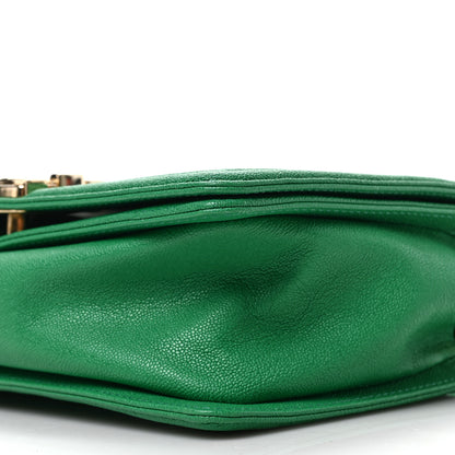 Chanel Caviar Quilted Medium Boy Flap Green 9 of 9