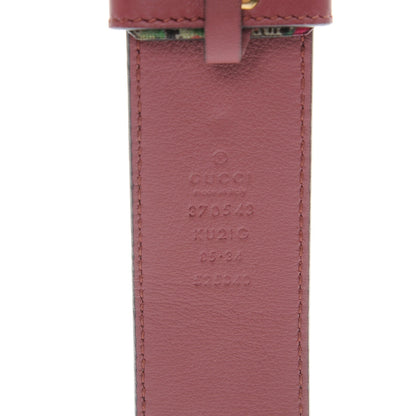 Gucci GG Supreme Monogram Blooms Moon Calfskin Interlocking G 37mm Belt 85 34 Beige Ebony Multicolor Dry Rose 4 of 7
