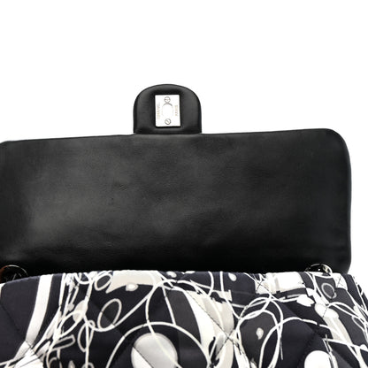 Chanel Satin Quilted Medium Kaleidoscope Flap Black White 14 of 14